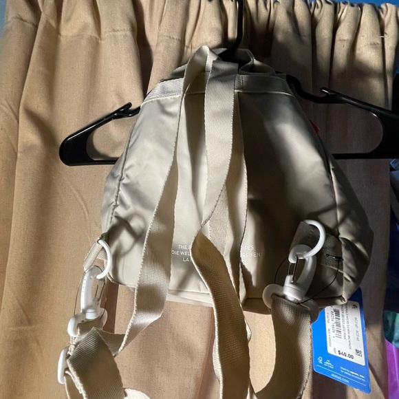 Adidas Beige Backpack with Pink Accent - Picture 3 of 4